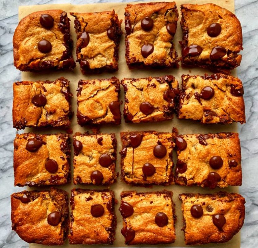 CASHEW BUTTER BLONDE BROWNIES Organically Addison