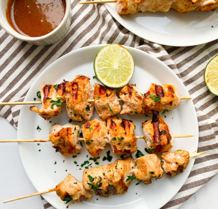 WHOLE30 ALMOND BUTTER CHICKEN SATAY Organically Addison