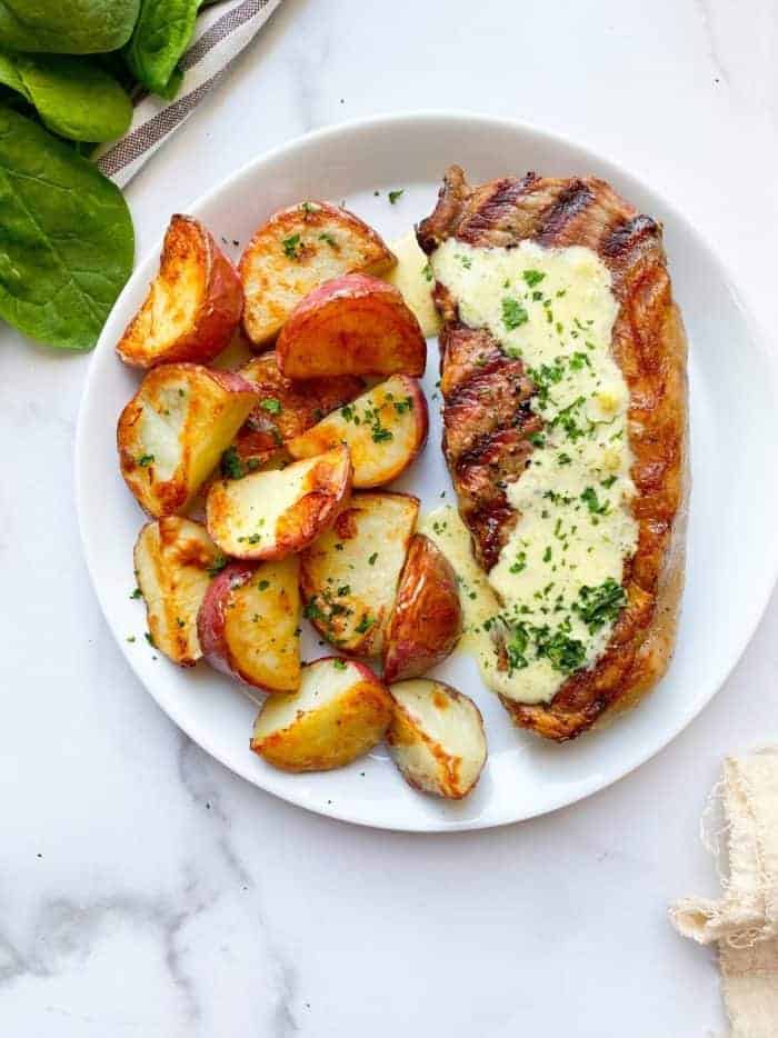 WHOLE30 STEAK WITH GARLIC CREAM SAUCE - Organically Addison