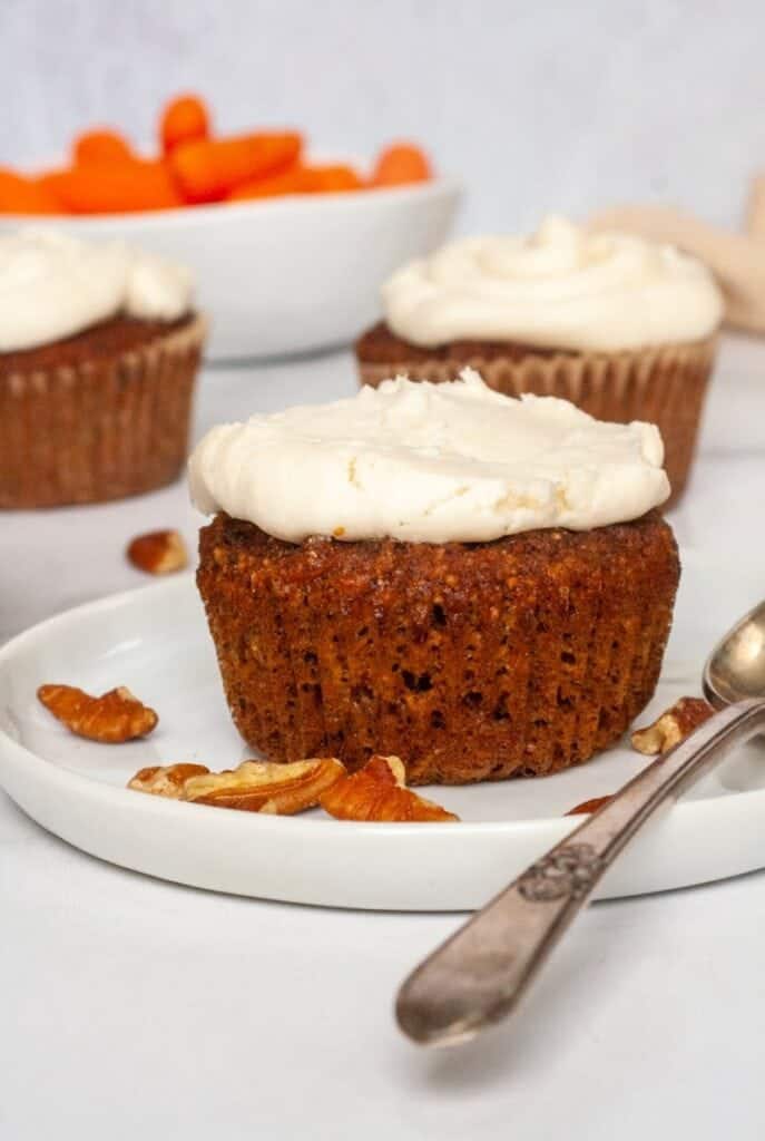 Gluten free cupcakes with carrots