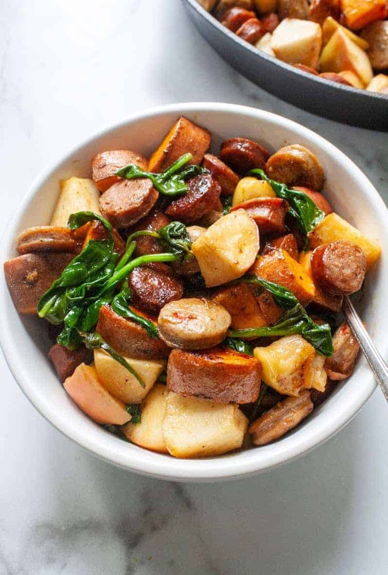 WHOLE30 SWEET SAUSAGE HASH - Organically Addison