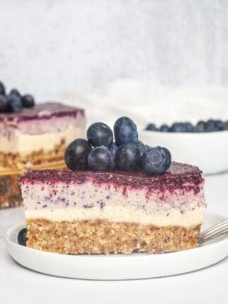 Paleo Vegan Blueberry Cheesecake