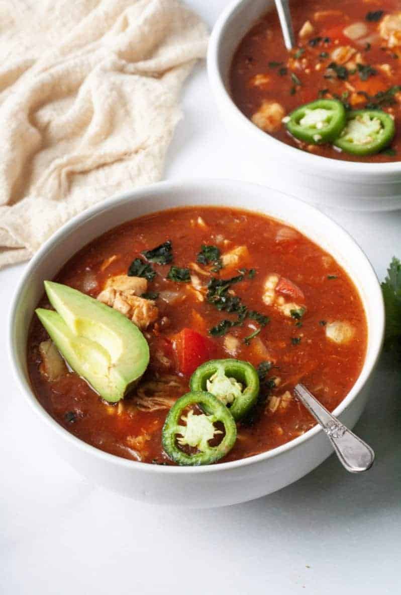 WHOLE30 CHICKEN TORTILLA SOUP - Organically Addison