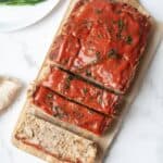 Paleo meatloaf with ketchup