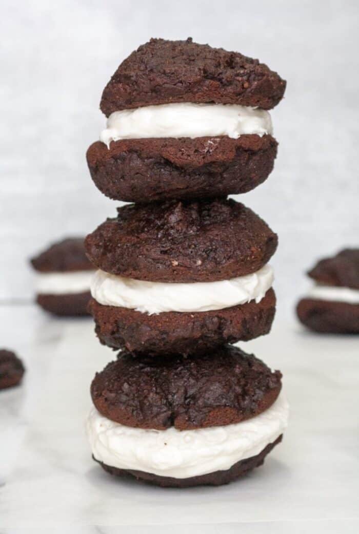 Stack of gluten free whoopie pies