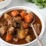 Whole30 beef stew in bowl