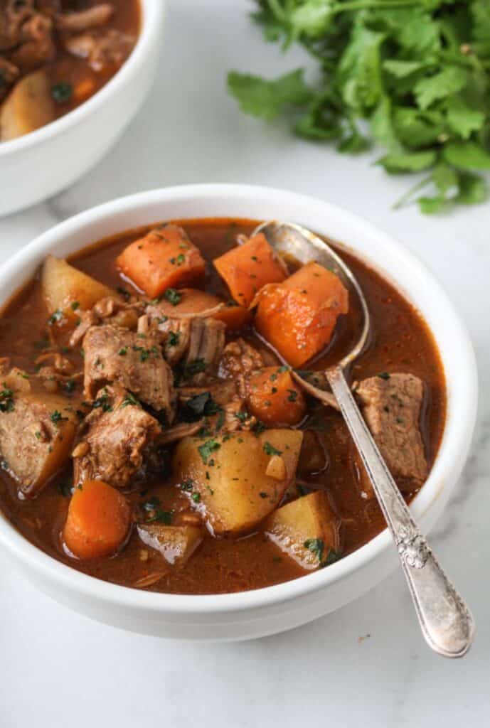 Whole30 beef stew in bowl