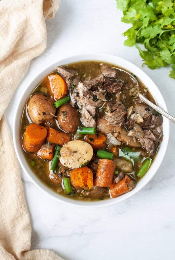 Whole30 Vegetable Pork Soup - Organically Addison