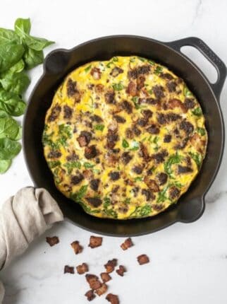 Paleo Frittata with Spinach (Whole30 & Low FODMAP)