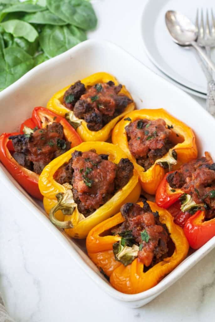 Bell peppers with meat filling