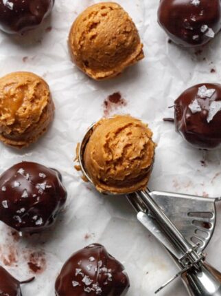 Paleo Chocolate Covered Almond Butter Balls
