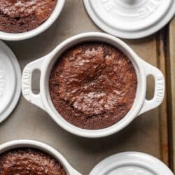 Paleo molten chocolate lava cake