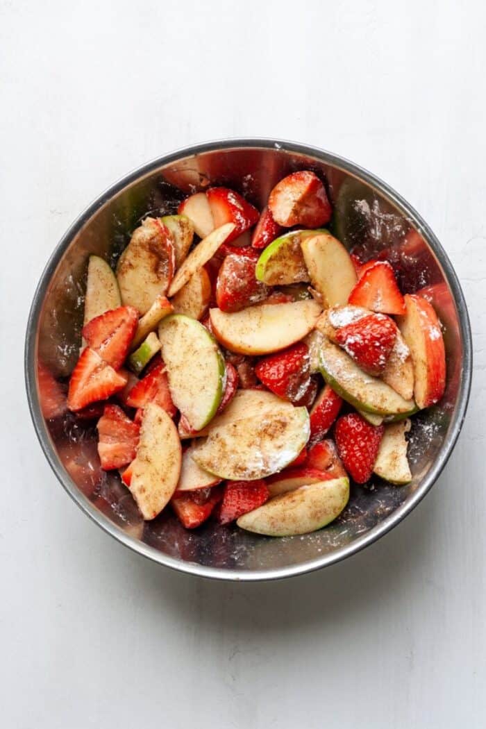 A bowl filled with fresh fruit.