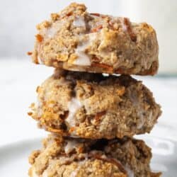A stack of Paleo carrot cake cookies.