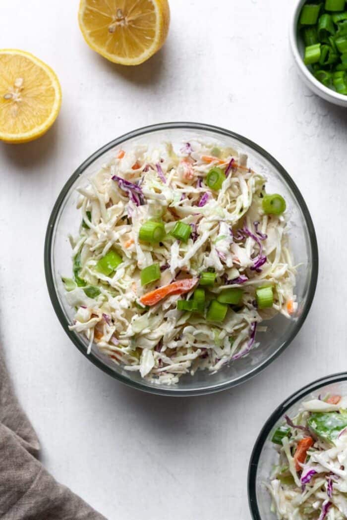 Bowl with coleslaw