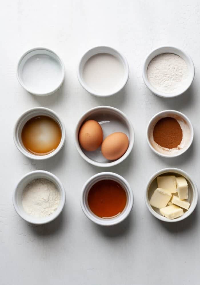 Ingredients for grain free Paleo pancakes
