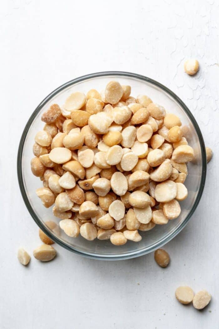 A bowl of macadamia nuts