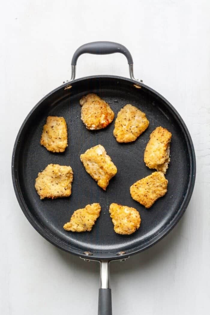 Stovetop chicken nuggets