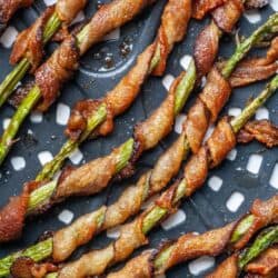 Air fryer bacon wrapped asparagus