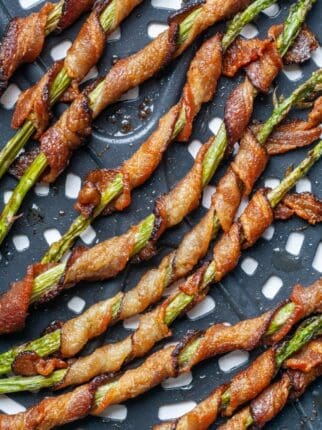 Air Fryer Bacon Wrapped Asparagus (Keto)