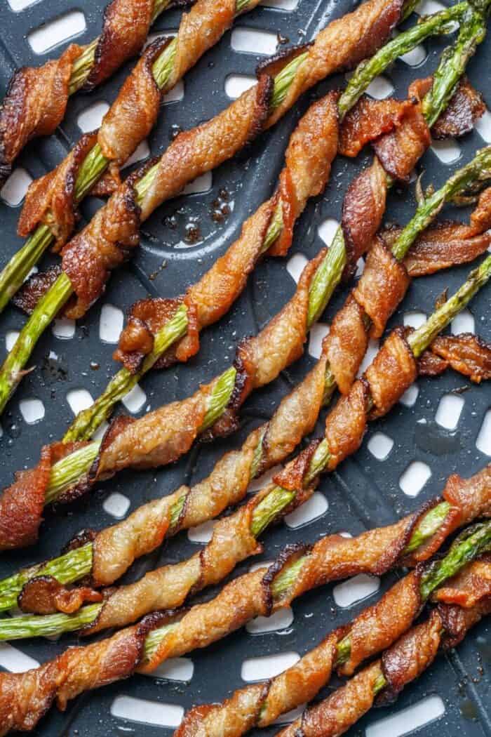 Air Fryer Bacon Wrapped Asparagus (Keto)