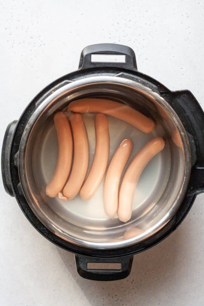 Hot dogs in pressure cooker