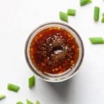 Sugar free stir fry sauce in glass jar