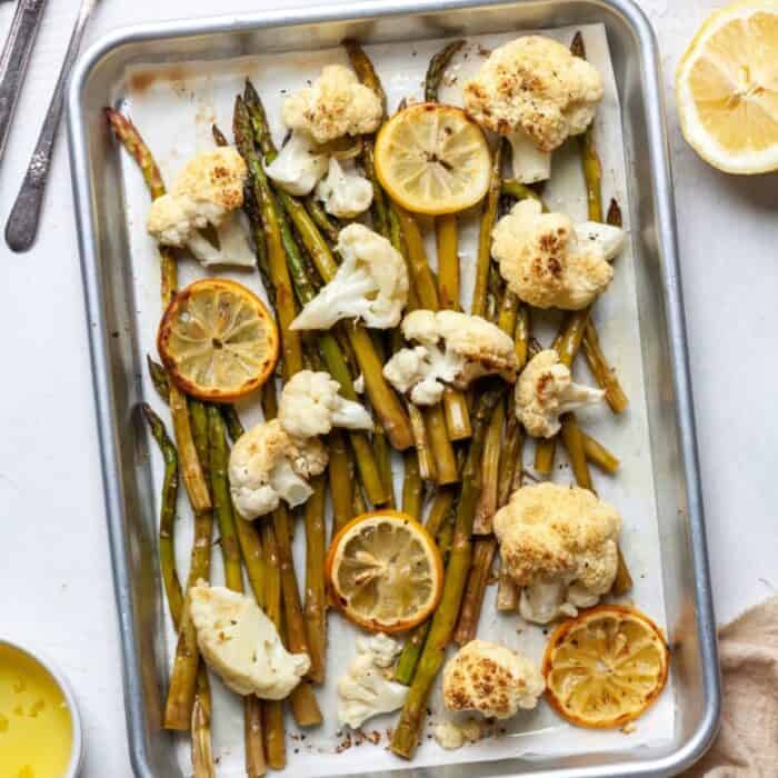 Roasted Cauliflower and Asparagus (Whole30) Organically Addison