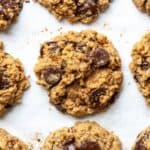 Almond flour oatmeal cookies with chocolate chips