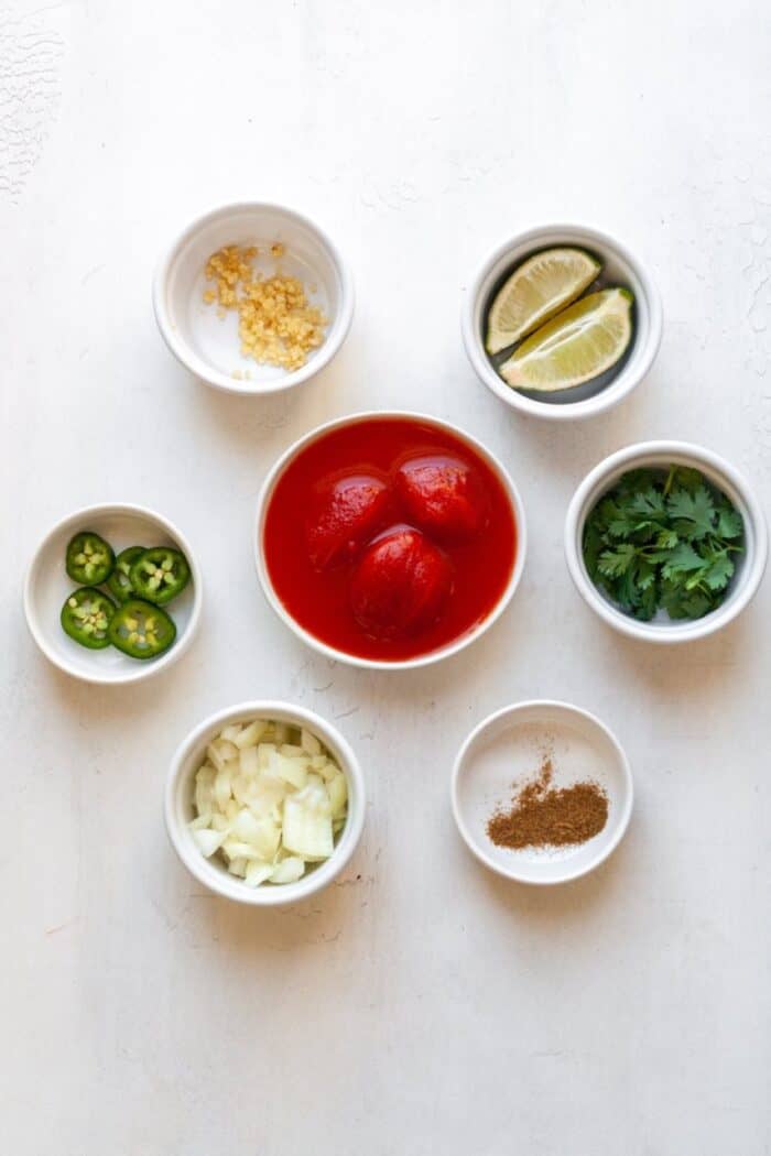Ingredients for salsa