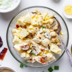 Whole30 egg salad in glass bowl