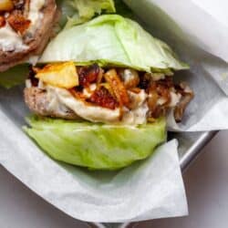 Keto turkey burgers with lettuce wraps