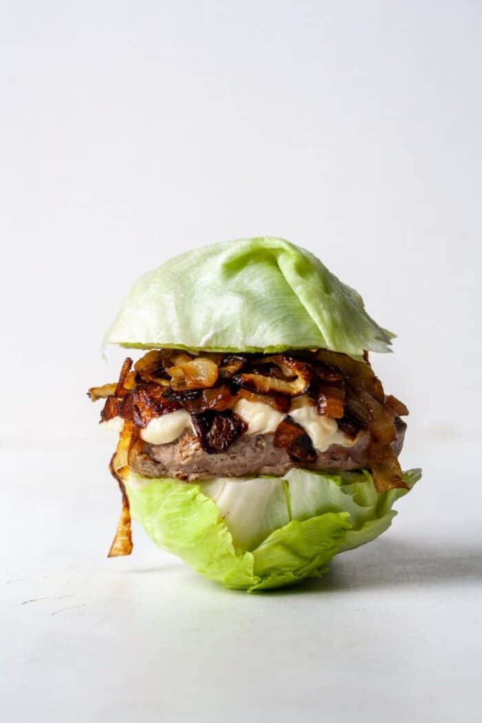 Whole30 turkey burger with lettuce bun