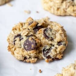 Coconut flour oatmeal cookies with chocolate chips