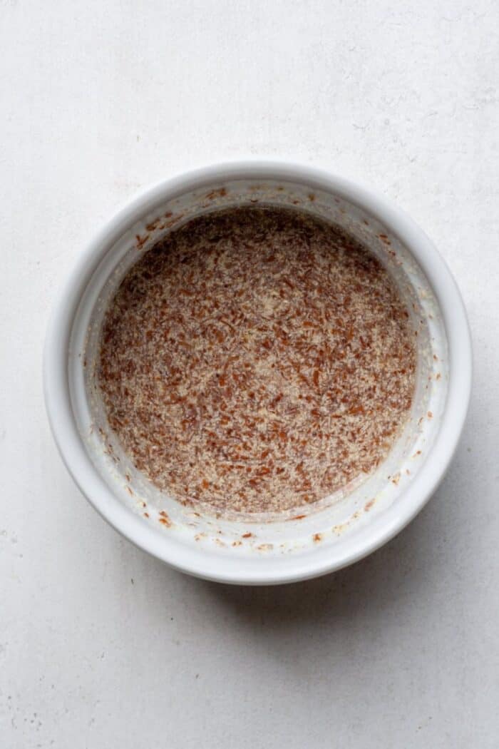 Flax egg in bowl