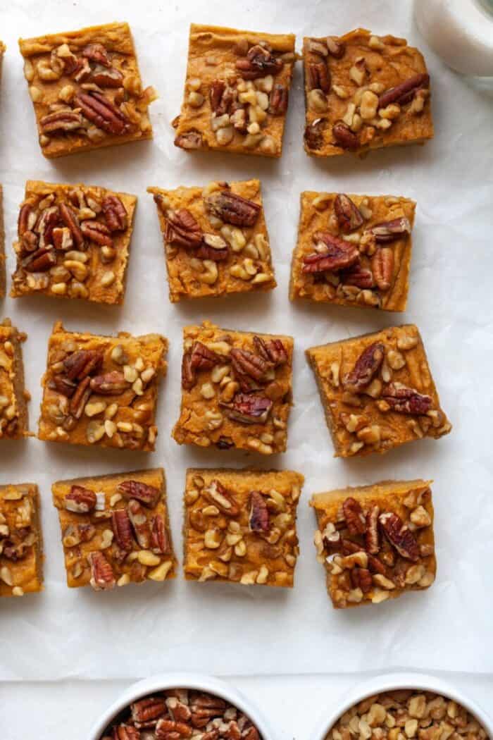 Blondies with sweet potato and nuts
