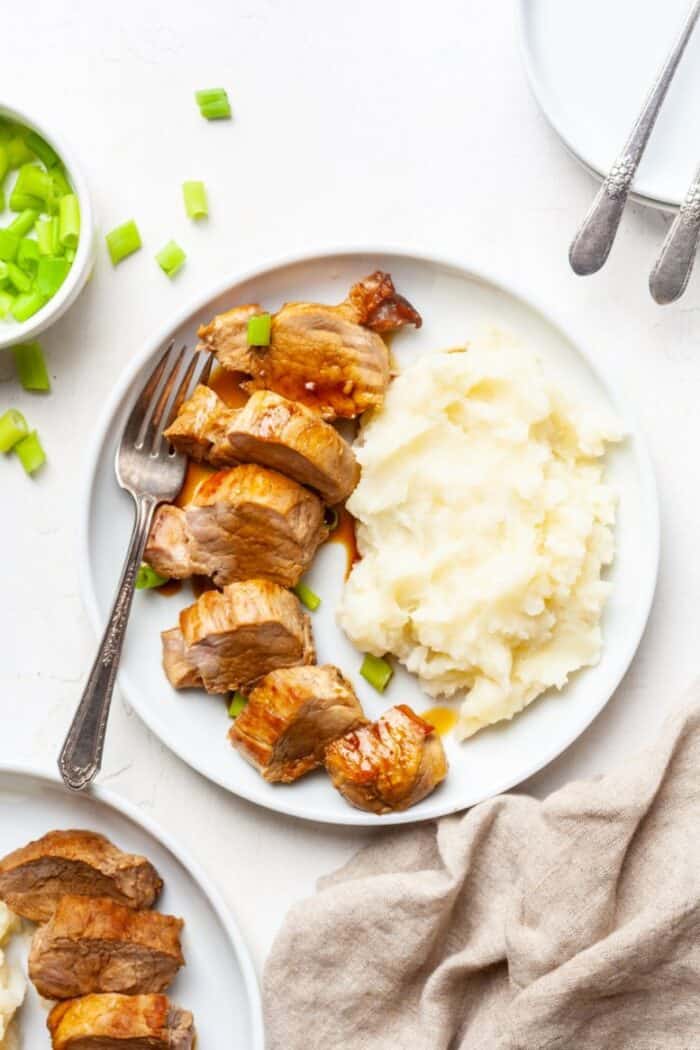 Whole30 pork tenderloin with mashed potatoes