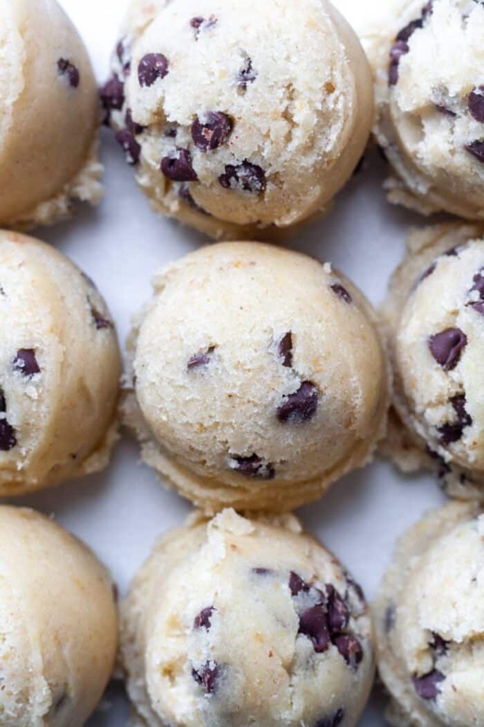Balls of cookie dough