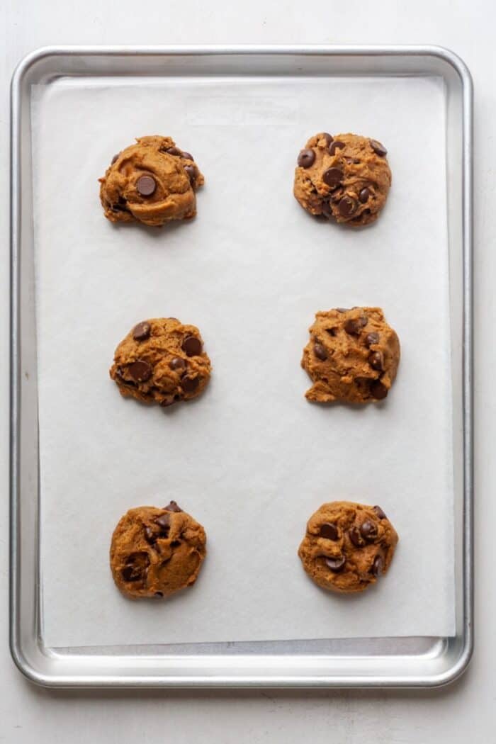 Cookies on pan