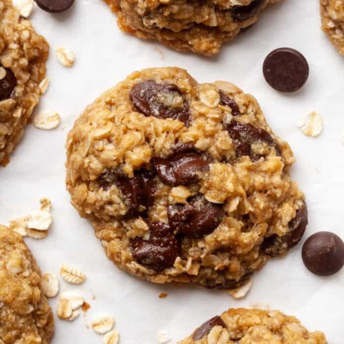 Vegan Oatmeal Chocolate Chip Cookies - Organically Addison