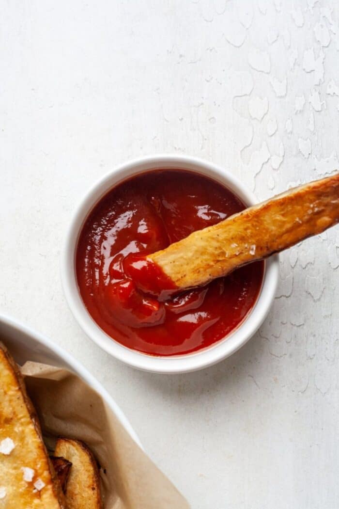 Whole30 French fry with ketchup