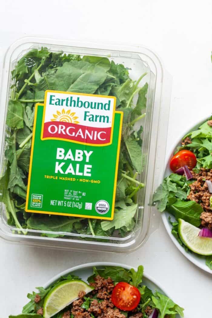 Baby kale with salad