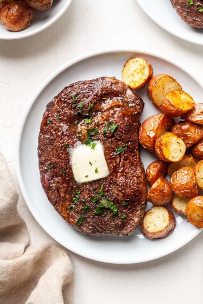 Air fryer steak and potatoes