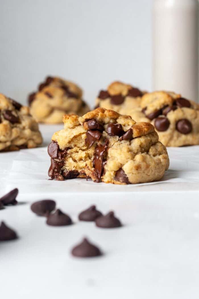 Thick chocolate chip cookies