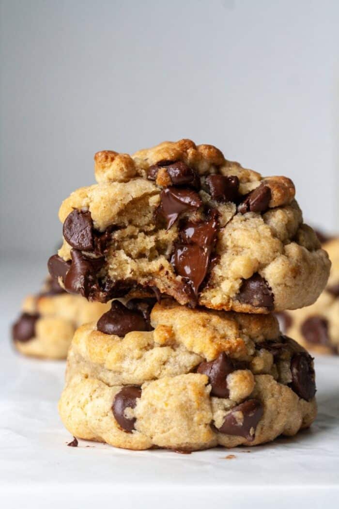 Thick chocolate chip cookies