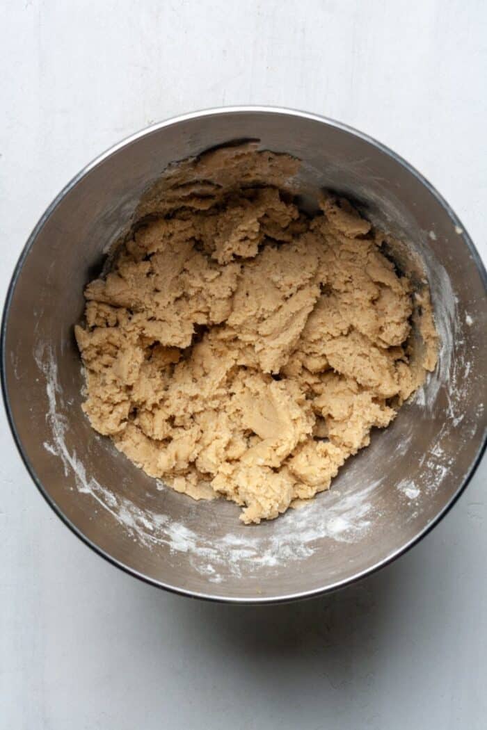 Gluten free cookie dough in bowl