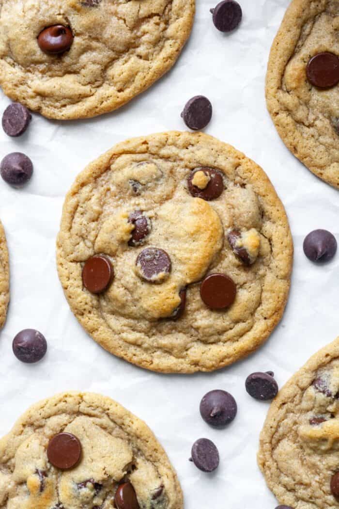 Oat flour chocolate chip cookies