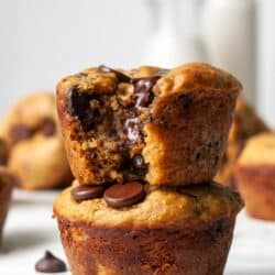 Banana protein muffins with chocolate chips