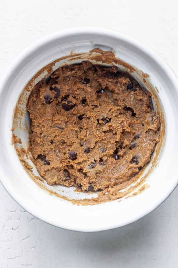 Chocolate chip nut free cookies in bowl