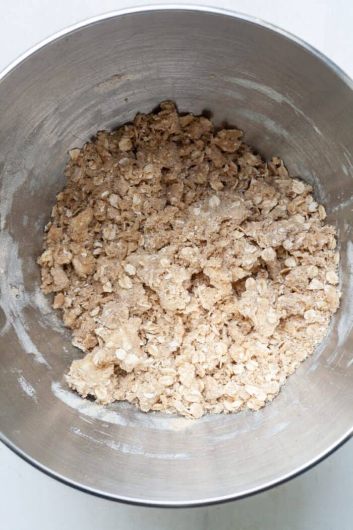 Oatmeal topping in bowl